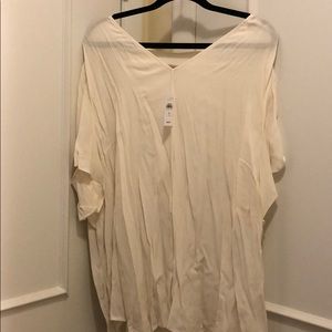 LOFT white plus size blouse